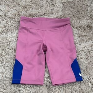 Nike Pink Shorts with Blue Panels
